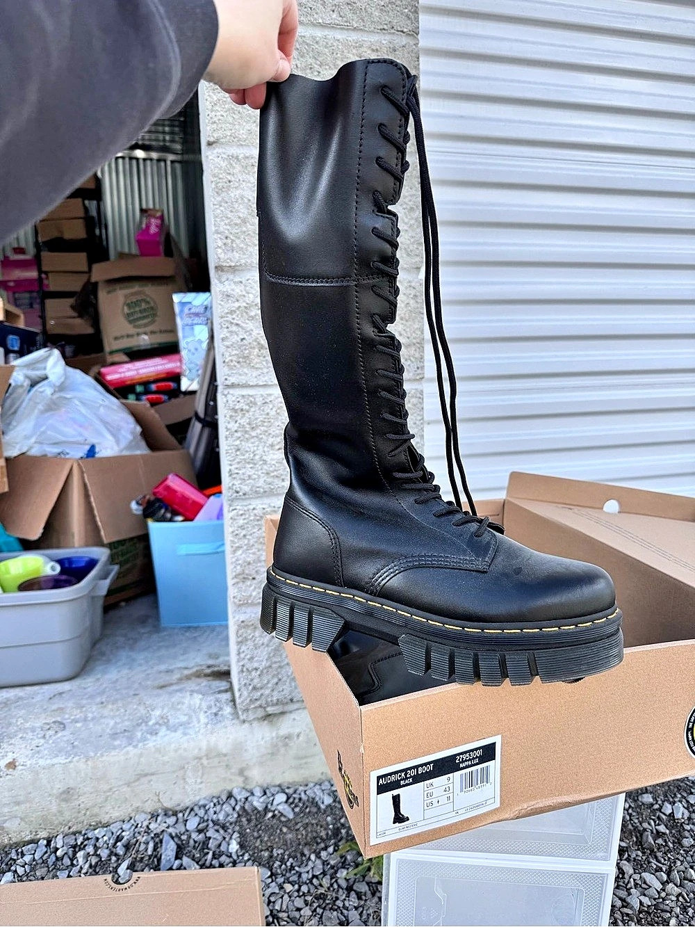 Dr. Martens Audrick 20I Boot Black Combat Boots US 11